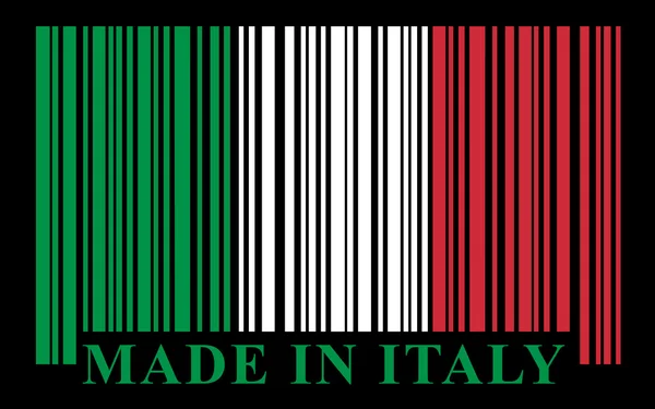 Italian barcode flag — Stock Vector