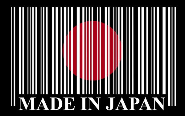 Bandera de código de barras Japón — Vector de stock