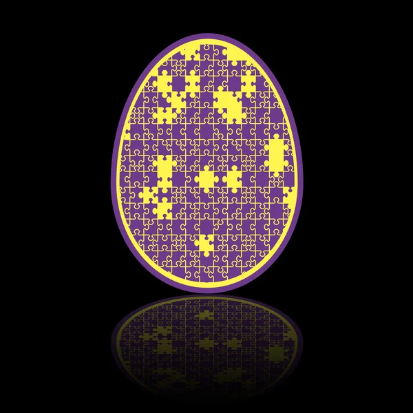 Puzzel Easter egg — Stockvector