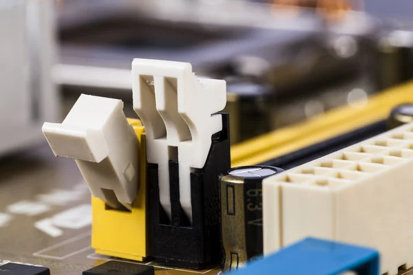 Motherboard SATA socket — Stock Photo, Image