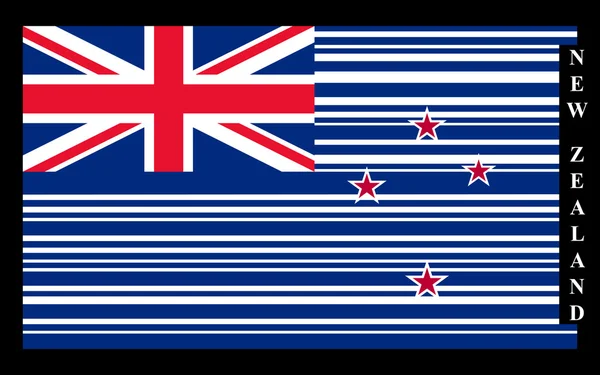 Bandera de código de barras de Nueva Zelanda — Vector de stock