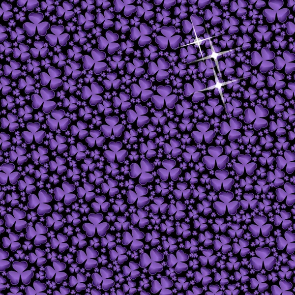 紫色背景三叶草 — 图库矢量图片