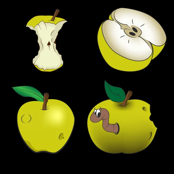 Pommes vertes — Image vectorielle