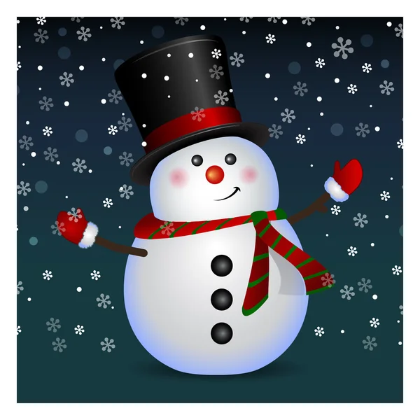 Snowman card — Stock Vector