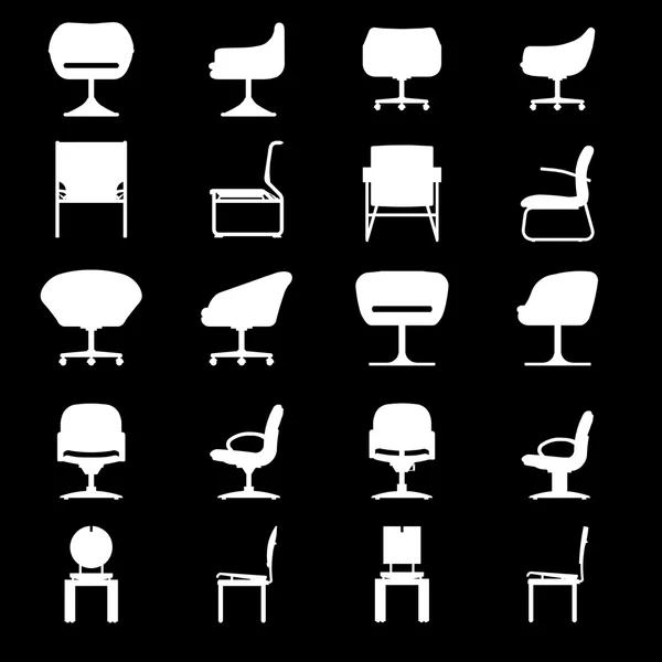 Set van moderne stoelen — Stockvector