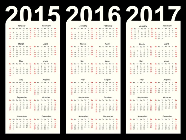 Простий календар — стоковий вектор