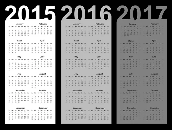 Einfacher Kalender — Stockvektor