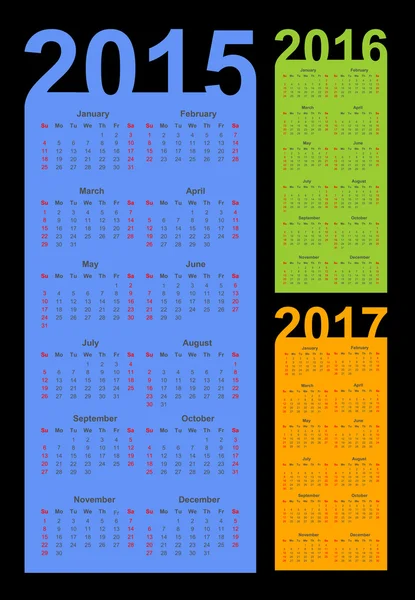 简单的日历 — 图库矢量图片