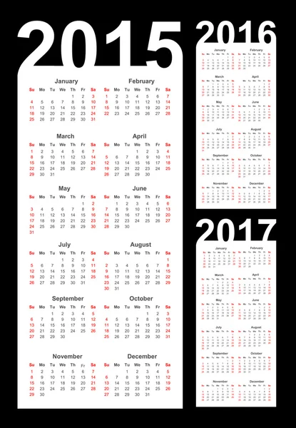 シンプル カレンダー — ストックベクタ