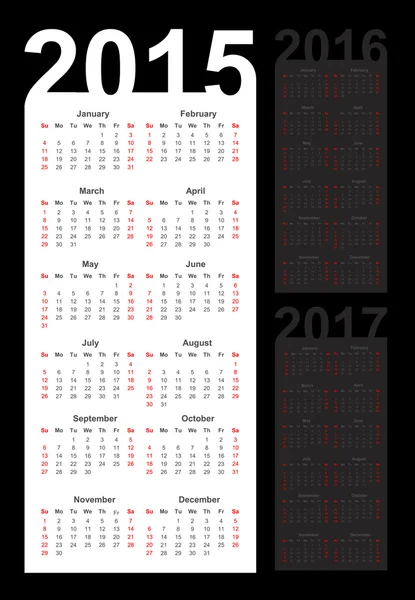 Calendario semplice — Vettoriale Stock