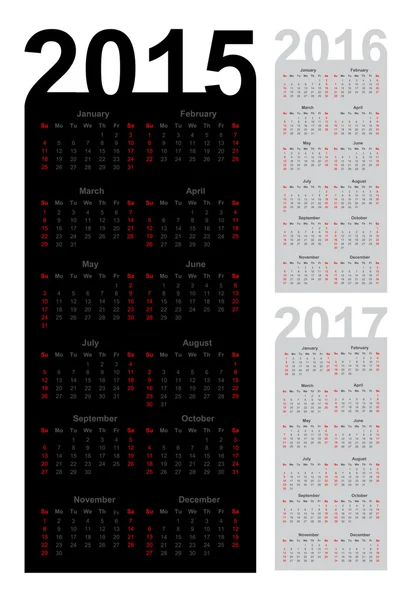 Calendario semplice — Vettoriale Stock