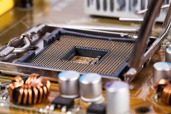 Motherboard processor socket — Stock Photo, Image