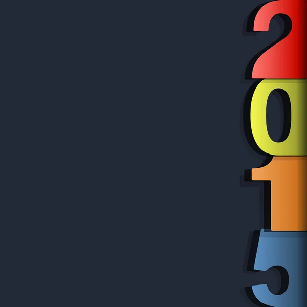 Feliz Año Nuevo 2015 tarjeta moderna — Vector de stock