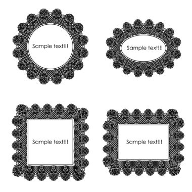 dantel ile çerçeve kenarlığı