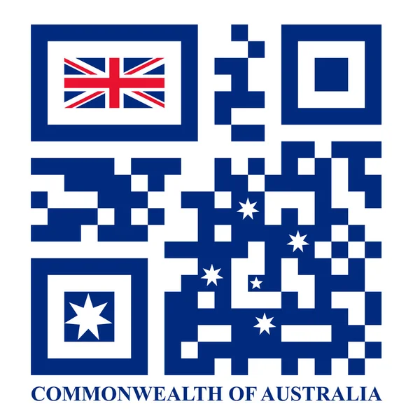 Australia Bandera del código QR — Vector de stock