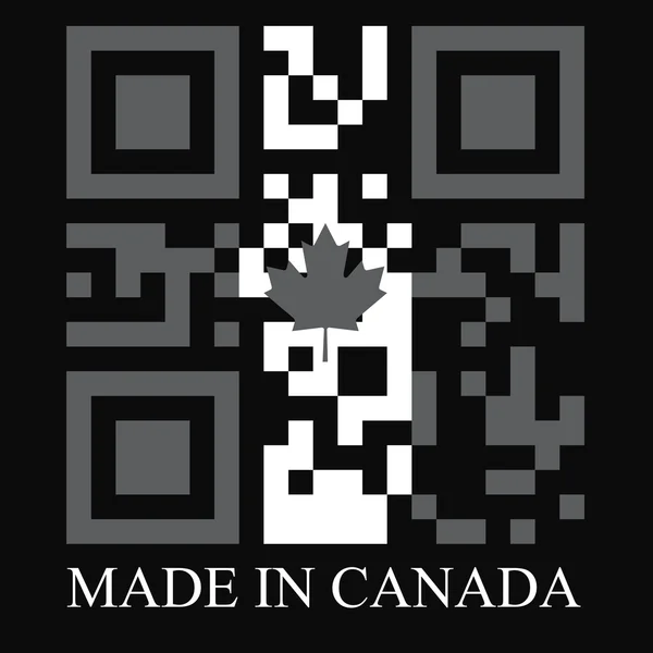 Canadá Bandera del código QR — Vector de stock