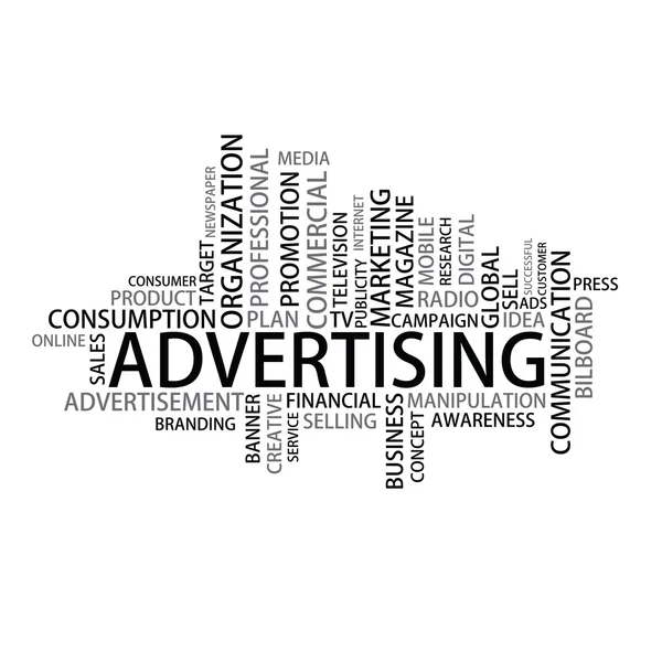 Publicidad Tag Cloud — Archivo Imágenes Vectoriales