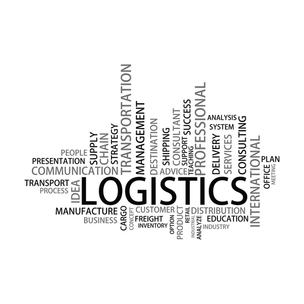 Logistika Tag Cloud — Stockový vektor