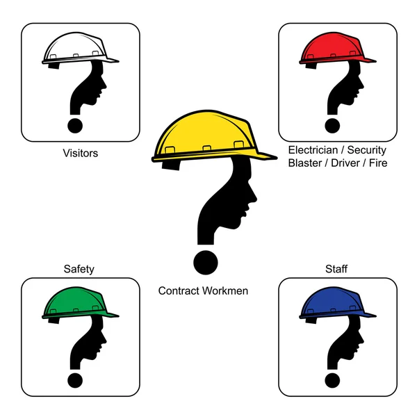 Safety Helmet set — Stock Vector