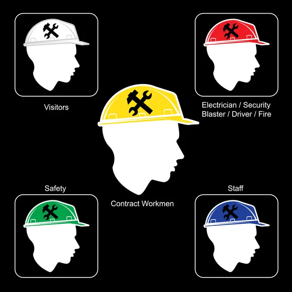 Шлемы и инструменты безопасности — стоковый вектор