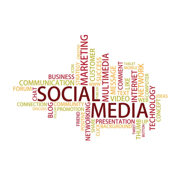 Tag dei social media — Vettoriale Stock