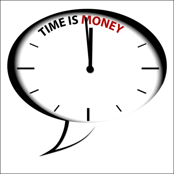 Clock Time is Money — Stock Vector