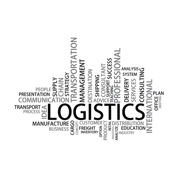 Logistiek Tag Cloud — Stockvector