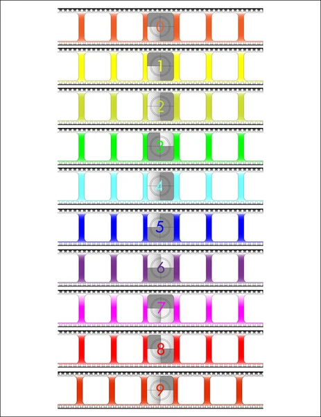 Película vector de cuenta regresiva — Archivo Imágenes Vectoriales