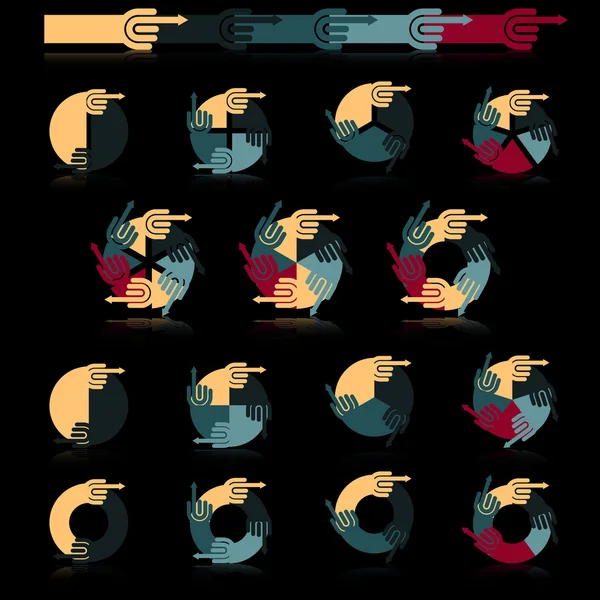 Flèches de progrès colorées — Image vectorielle