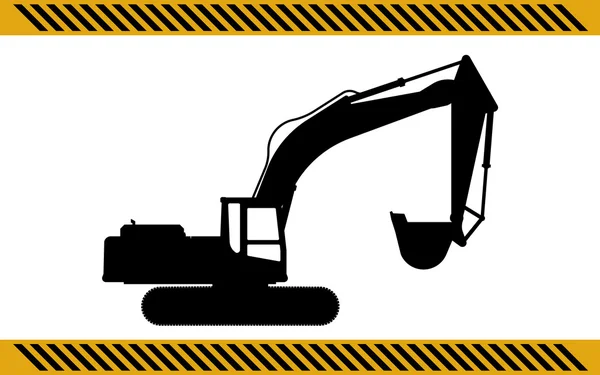 Loader excavator machinery equipment — Stock Vector