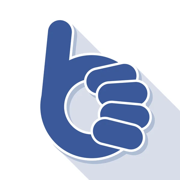 Absztrakt hüvelykujj-up, mint szimbólum — Stock Vector