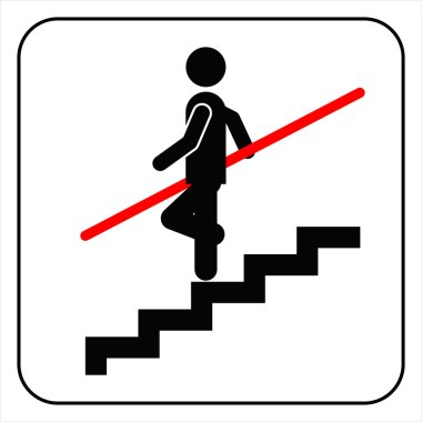 Use Handrail sign clipart