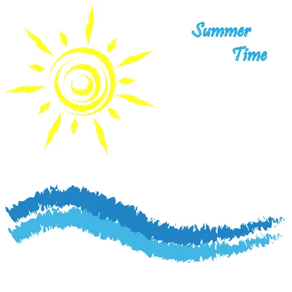 図は夏の時間 — ストックベクタ