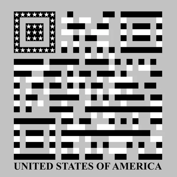 Usa Qr-Code — Stockvektor