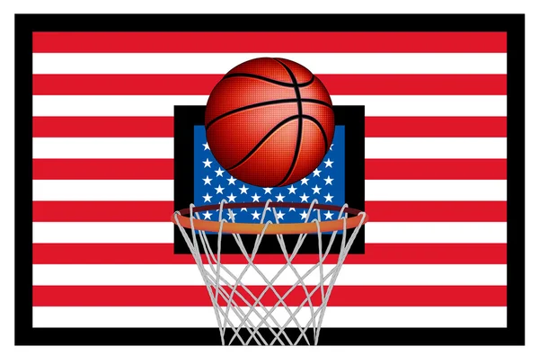 Pallone da basket USA — Vettoriale Stock