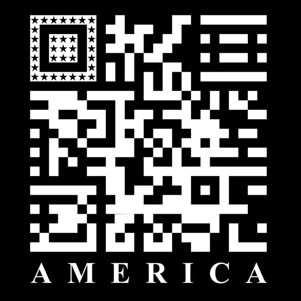 USA qr kódu — Stockový vektor