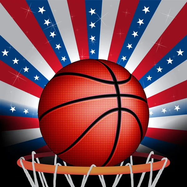 美国篮子球 — 图库矢量图片