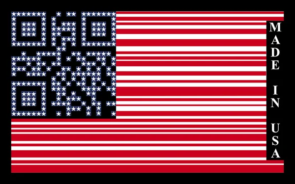 Etats-Unis code à barres drapeau — Image vectorielle