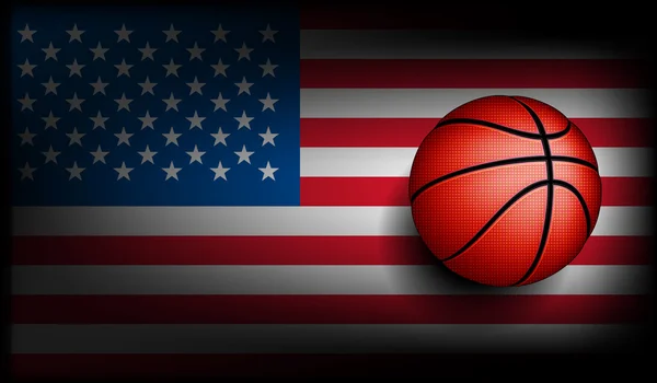 Balle de basket USA — Image vectorielle