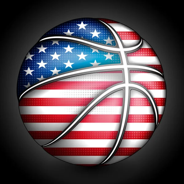 Balón de cesta USA — Vector de stock