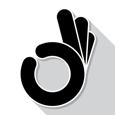 Abstract  OK hand symbol clipart
