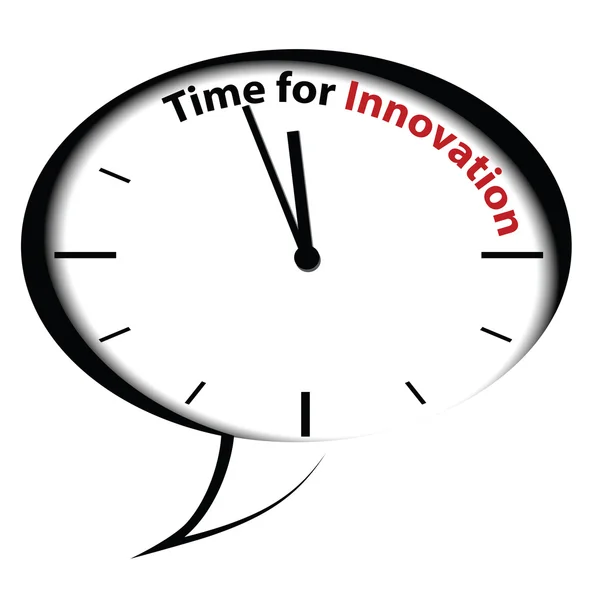 Relógio de bolhas Hora da inovação — Vetor de Stock