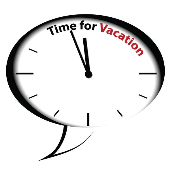 Bubble clock Time for Vacation — Stock vektor