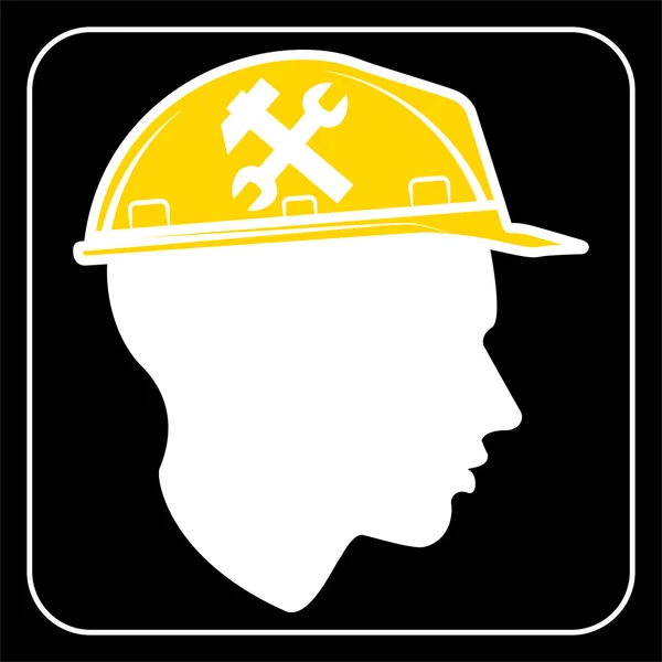 Signo de trabajador - Sitio de construcción — Archivo Imágenes Vectoriales