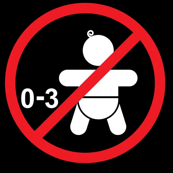 Prohibited from using children — Stock Vector