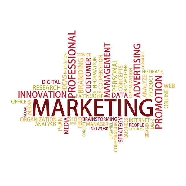 Marketing Címkefelhő — Stock Vector