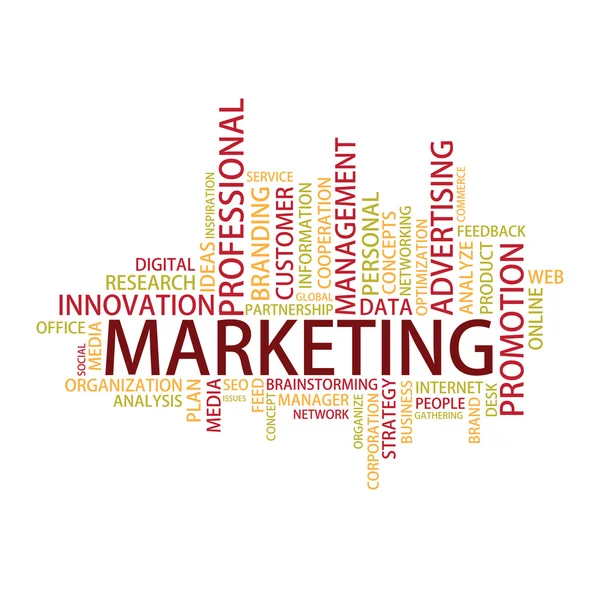 Marketing Tag Cloud — Stock vektor