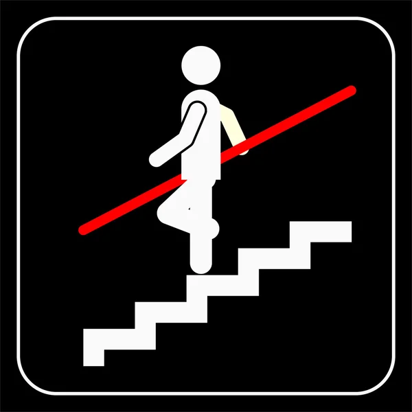 Handlauf-Schild verwenden — Stockvektor