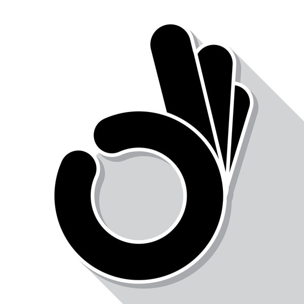 Abstract  OK hand symbol