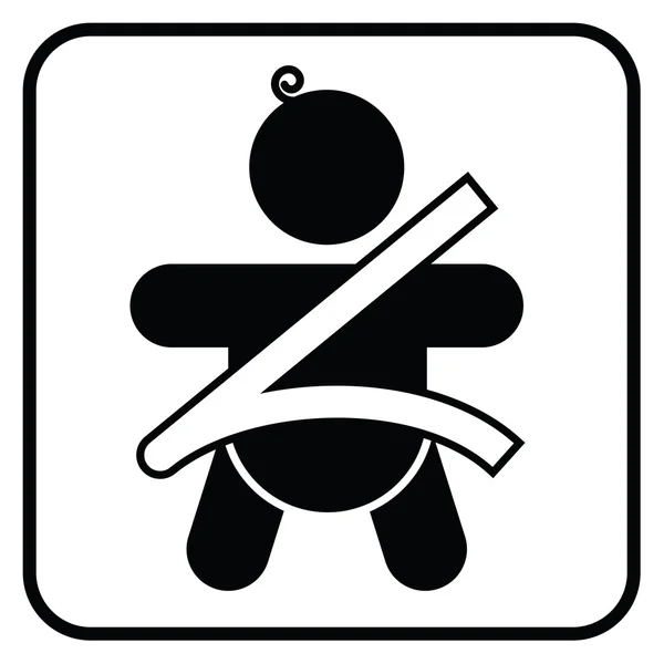 Baby safety seat belt — Stock Vector